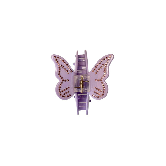 Luna is the butterfly clip that adds a dreamy touch to any hairstyle. Crafted in a pastel lavender hue and adorned with delicate rhinestones, it offers a gentle hold while bringing a hint of sparkle to your everyday look. Perfect for spring styling, casual days, or special moments