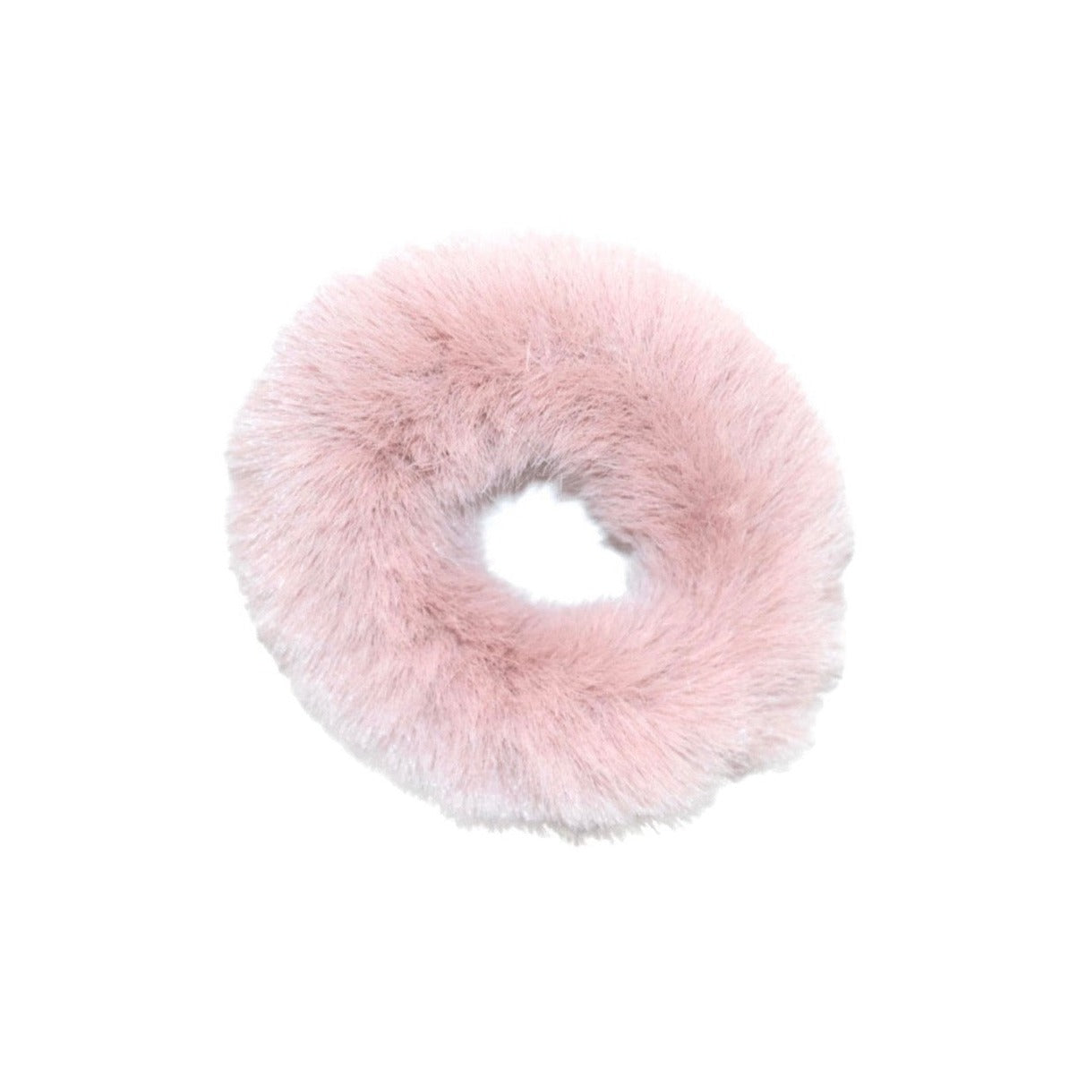 Faux Mink Scrunchies in Vintage Coral