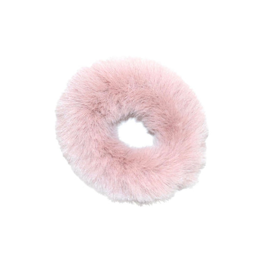 Faux Mink Scrunchies in Vintage Coral