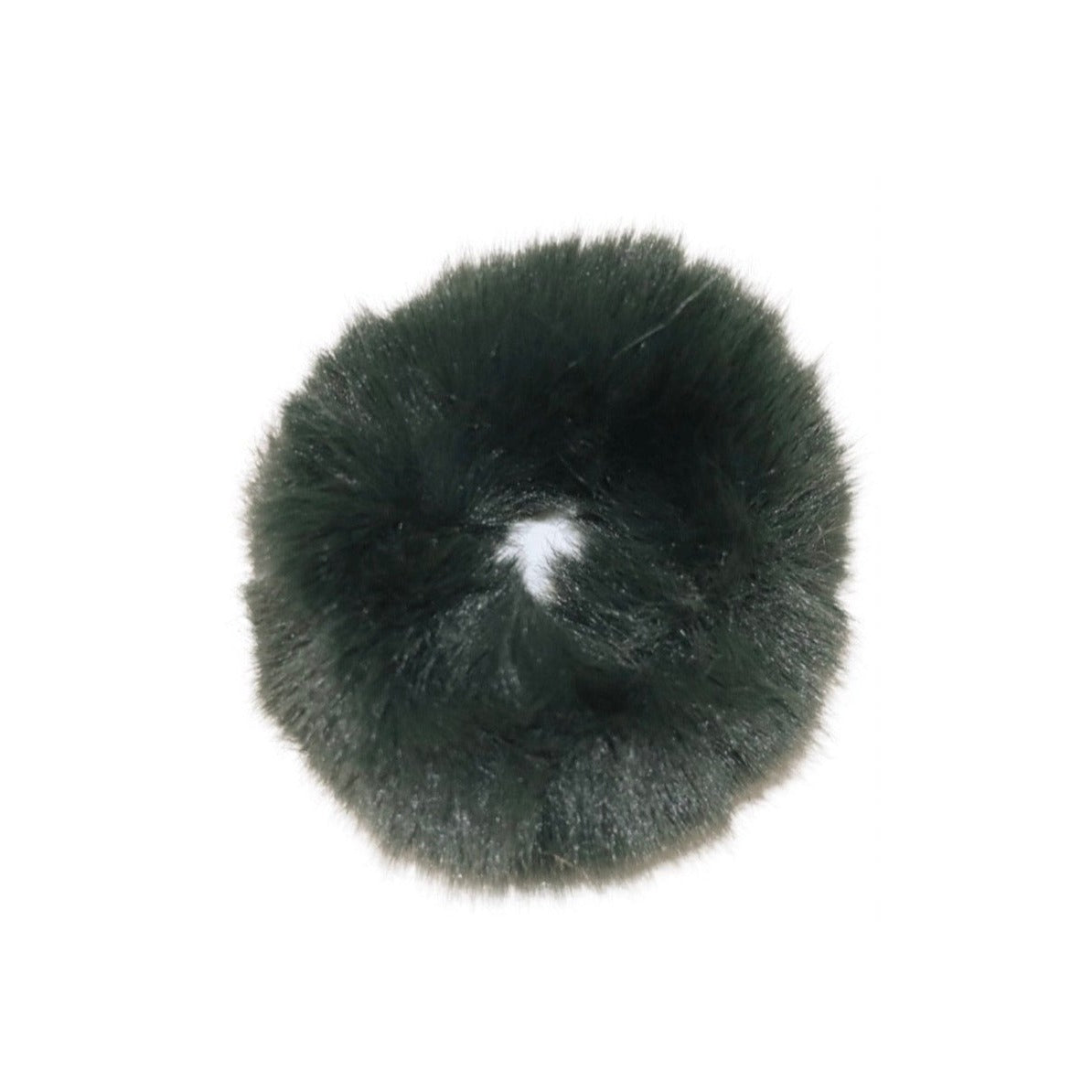 Faux Mink Scrunchies in Charcoal