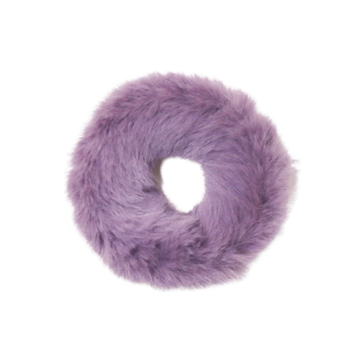 Faux Mink Scrunchies in Lavender