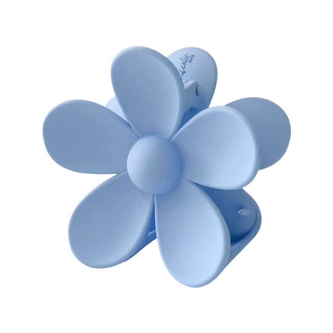 Flower Clip in Sky Blue