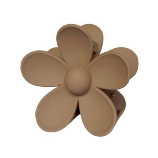 Flower Clip in Tan